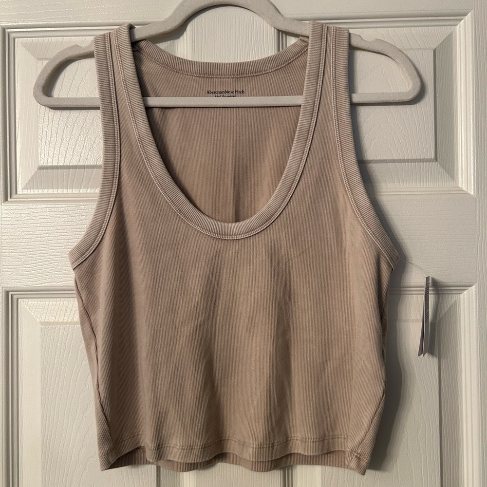Abercrombie & Fitch Taupe ribbed Tank Top NWT XL
